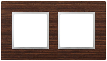 ЭРА 14-5302-10 Elegance Венге/алюм Дерево Рамка 2-ая