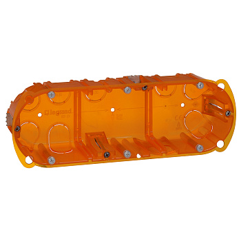 Legrand Коробка монтажная Программа Batibox 3-местная 6/8 модулей вертикальный/горизонтальный монтаж глубина 50 080123