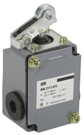 IEK Выключатель концевой ВПК-2112-БУ2 рычаг с роликом IP65 KV-1-2112-1
