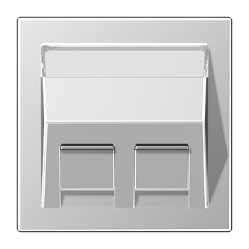 JUNG Накладка для модульного разъема, алюминий AL569-30BFPL-L