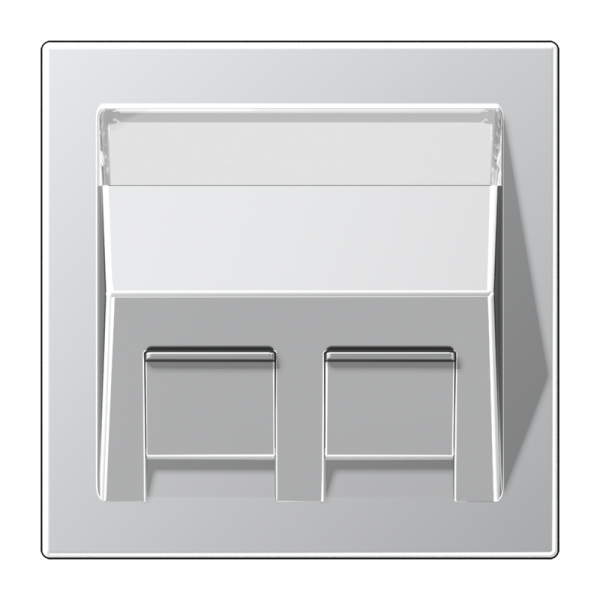 JUNG Накладка для модульного разъема, алюминий AL569-30BFPL-L