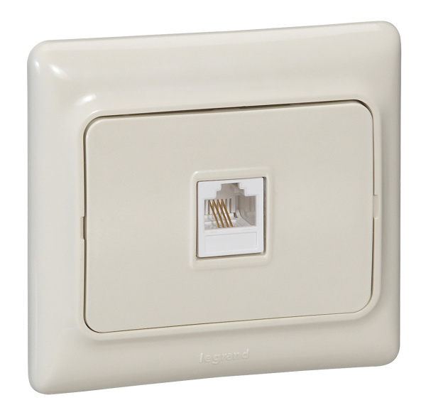 Купить Legrand Kaptika Бежевый Розетка ТЛФ 1-я 782144