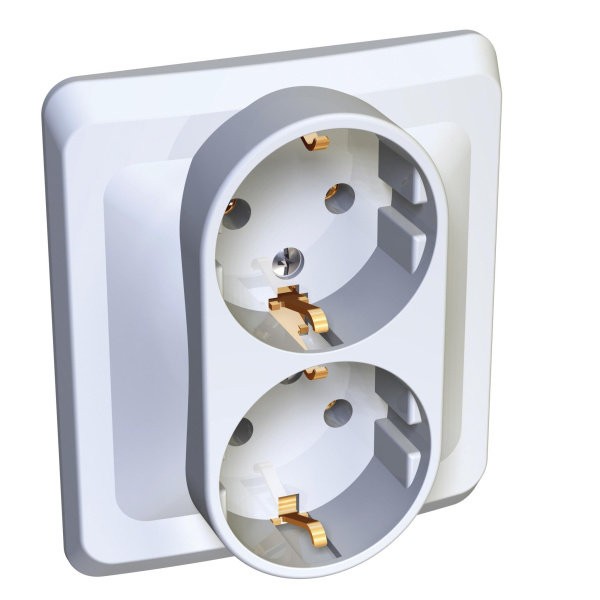 Купить Systeme Electric Этюд Бел Розетка 2-ая с/з