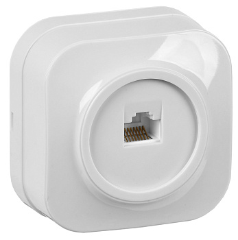 IEK GLORY РК10-ХБ Розет. 1-ая комп. о/у GLORY белый