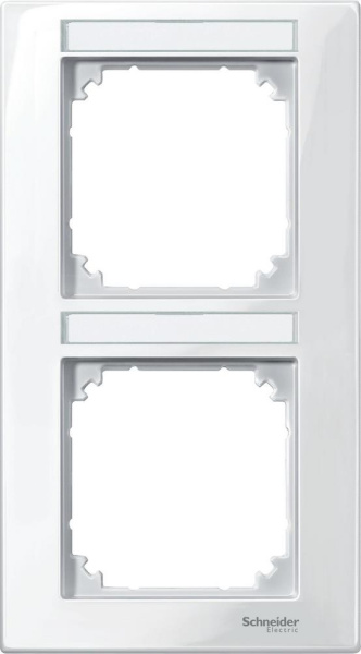 Купить SE Merten SM M-Plan Полярно-Бел Рамка 2-ая с полем для надписи вертикальная (MTN513219)