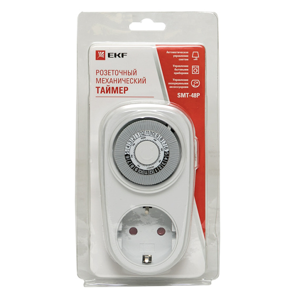 Купить EKF PROxima Розеточный механический таймер SMT-48p 16A суточный