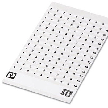 Phoenix Contact Маркировка для клеммных модулей SK 5,08/2,8:FORTL.ZAHLEN 81-9 0804280:0081