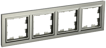 IEK BRITE BASE Шампань Рамка 4-м РУ-4-БрШ