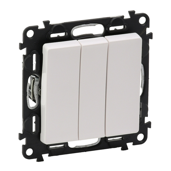Legrand Valena LIFE DIY Бел Выключатель 3-клавишный 10А 250В 752403