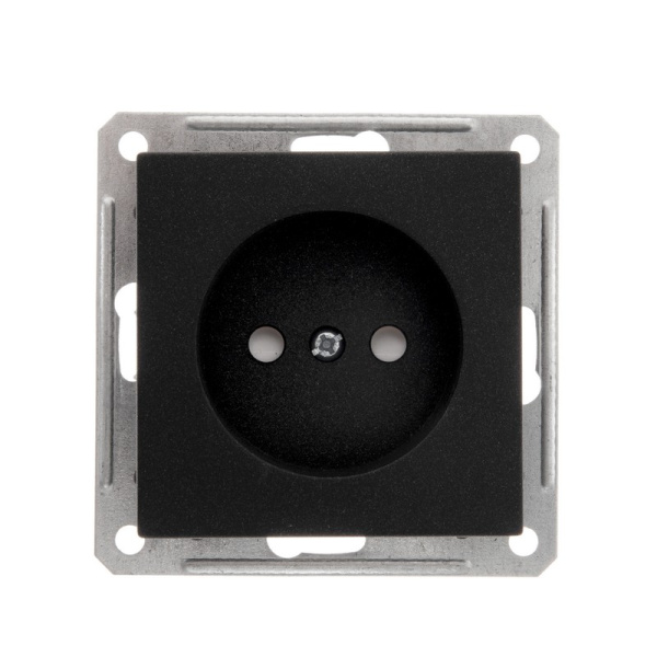 SE Wessen 59 Черный бархат Розетка б/з RS16-151-6-86
