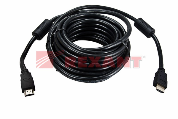 Купить Шнур HDMI - HDMI gold 2М с фильтрами Rexant 17-6204