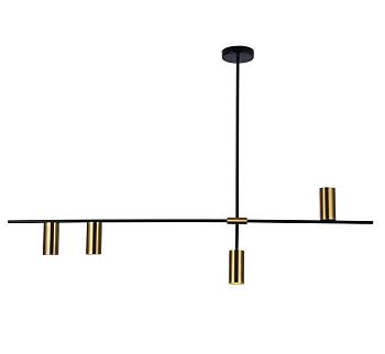 Kink Light 07621-4,20 Люстра Рия черный/бронза w123*6 h55 GU10 4*10W