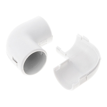 Промрукав Соединитель угловой разборный белый д25 (30шт/480шт уп/кор) PR.07525б