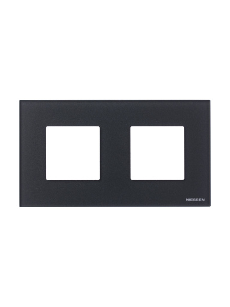 Купить ABB NIE Zenit Стекло графит Рамка 2-я 2+2 мод 2CLA227200N3801