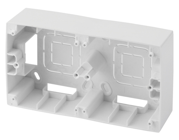 ЭРА 12-6102-01 Белый Коробка наклад. монтажа 2 поста, 12