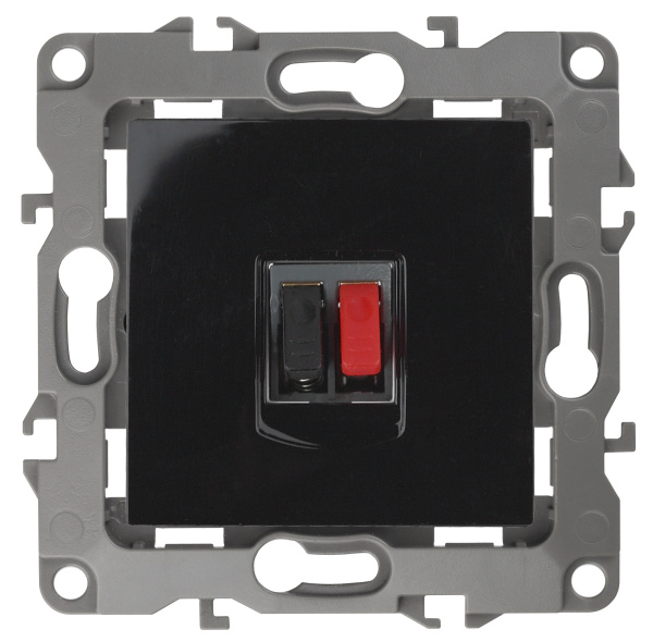 ЭРА 12-3111-06 Чёрный Розетка аудио, IP20, 12