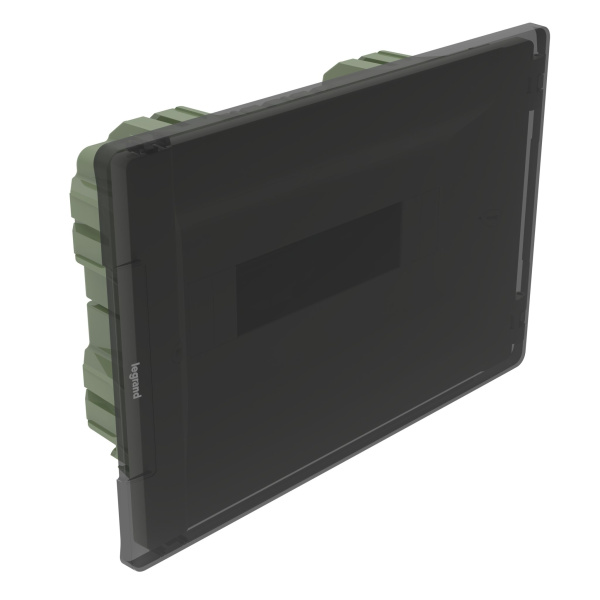 Купить Legrand Practibox3 Щиток распределительный в нишу на 12 модулей с клеммником РЕ, прозрачная дверь 401702