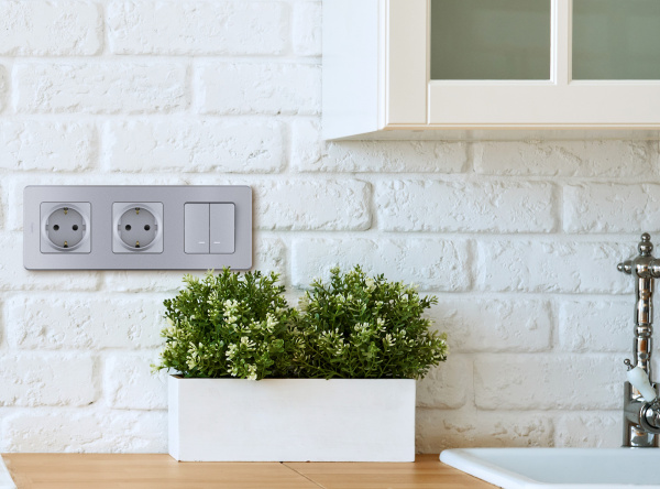 Купить Legrand INSPIRIA Алюминий Розетка 2К+З со шторками - немецкий стандарт - 16 А - 250 В 673732