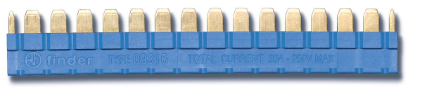 Finder 16-полюсный шинный соединитель синий 09316