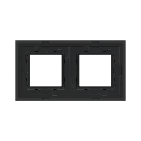 Купить DKC Рамка из натурального стекла, "Avanti", черная, 2 поста (4 мод.)