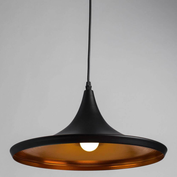 Arte Lamp Cappello Черный/Золото Светильник подвесной 40W E27 A3406SP-1BK Купить Arte Lamp Cappello Черный/Золото Светильник подвесной 40W E27 A3406SP-1BK