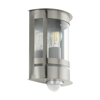 Eglo 97284 Уличный светильник настенный TRIBANO, 1х60W(E27) c датчиком движения, L200, H260, гальв. Сталь Eglo 97284 Уличный светильник настенный TRIBANO, 1х60W(E27) c датчиком движения, L200, H260, гальв. Сталь