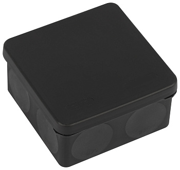 ЭРА Распаячная коробка KOR-100-100-50-9g-2MP-B двухкомпонентная HF стойкая к УФ 100х100х50мм черная прямой монтаж IP67