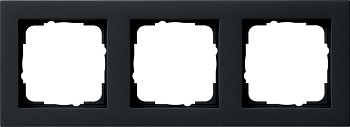 Gira E2 Черный матовый Рамка 3-ая 021309