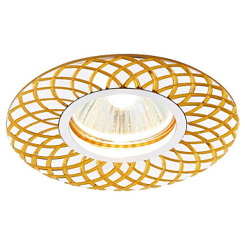 Ambrella Встраиваемый потолочный точечный светильник A815 AL/G алюминий/золото MR16