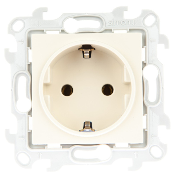 Simon 24 Слоновая кость Розетка 2К+3 Sсhuko без защитных шторок 2450434-031