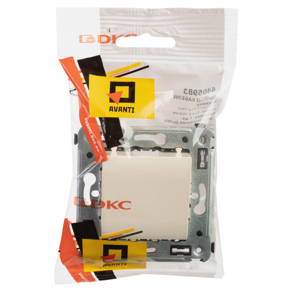 Купить DKC Вывод кабеля из стены "Avanti", "Ванильная дымка"