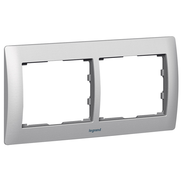 Legrand Galea Life Тертый Алюминий/Brushed Aluminium Рамка 2-я гориз 771952