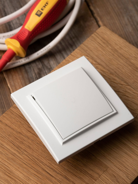 Купить EKF Basic Минск Белый Выключатель 1-кл, 10А, СП