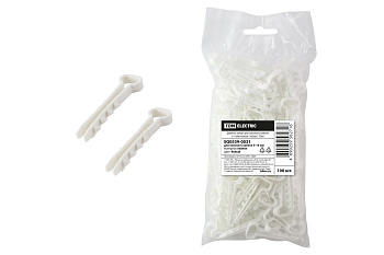 TDM Дюбель-хомут для плоского кабеля 5-10мм белый (100шт) SQ0539-0031