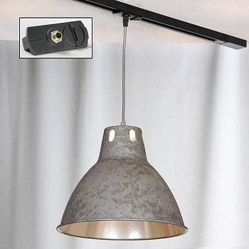 Lussole LOFT Металл Серый /  Металл трековый светильник однофазный E27 60W LSP-9503-TAB Lussole LOFT Металл Серый /  Металл трековый светильник однофазный E27 60W LSP-9503-TAB
