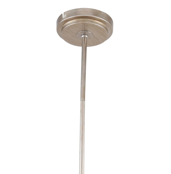 Купить Favourite подвесная люстра каркас цвета античное серебро, плафоны из белой ткани, декоративные элементы из прозрачного выдувного стекла 2554-7P