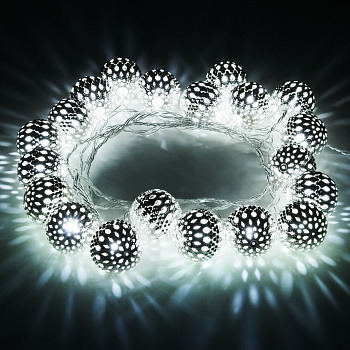 Eurosvet Гирлянда Нить 400-003 хром/белый с эффектом мерцания 2,8м IP20 a049834