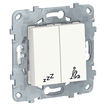 SE Unica New Бел Выключатель кнопочный "Не беспокоить-убрать номер" NU521718