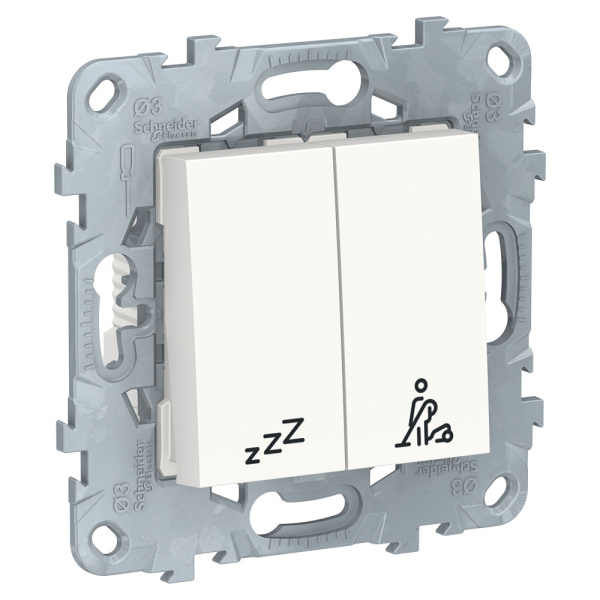 SE Unica New Бел Выключатель кнопочный "Не беспокоить-убрать номер" NU521718