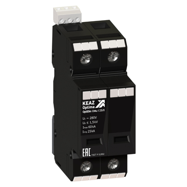 КЭАЗ Ограничитель импульсных перенапряжений (УЗИП) OptiDin OMu-I-1-280/30/X