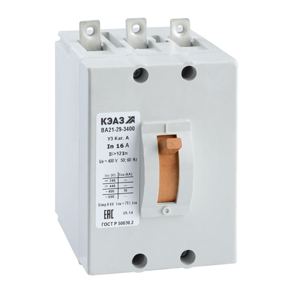 КЭАЗ Выключатель автоматический ВА21-29-321110-80А-3Iн-400AC-У3