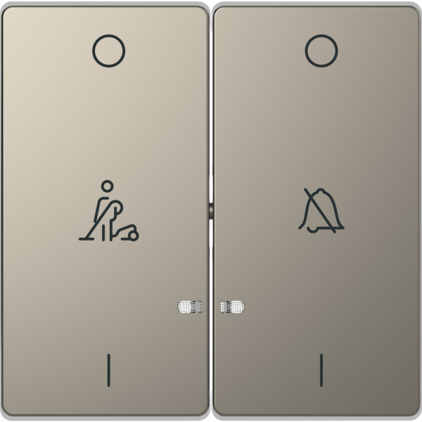 SE Merten D-Life Никель Клавиша 2-ая, линзой LED, символ: «звонок»/горничная MTN3429-6050