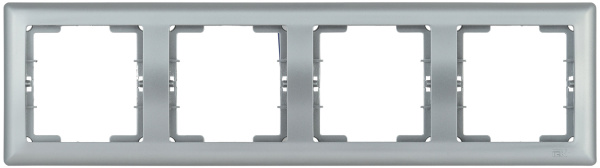 IEK РГ-4-БС Рамка 4 мест. гориз. BOLERO серебряный EMB40-K23