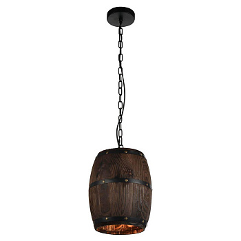 Lussole LOFT Металл Коричневый /  Дерево Подвес E27 10W GRLSP-9844 Lussole LOFT Металл Коричневый /  Дерево Подвес E27 10W GRLSP-9844