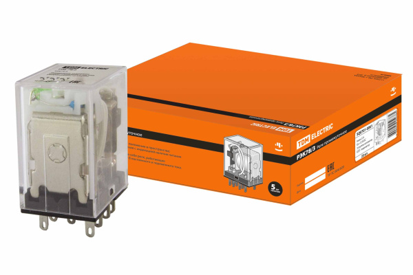 TDM Реле РЭК78/3 с инд. 5А  12В DC SQ0701-0061