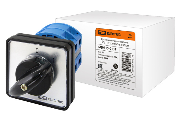 TDM Переключатель кулачковый 3п 25А КПУ11-25/2098 SQ0715-0137