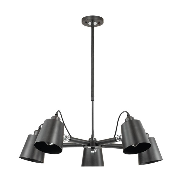 Купить Lumion 3532/5C LN18 144 черный Люстра на штанге телескоп. E27 5*60W 220V NEROPIUS