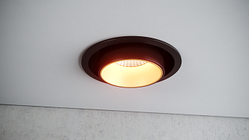 Quest Light Светильник встраиваемый, поворотный, черный с золотойй вставкой, LED 12w 3000K 810lm, IP20 TECHNO MINI black/gold