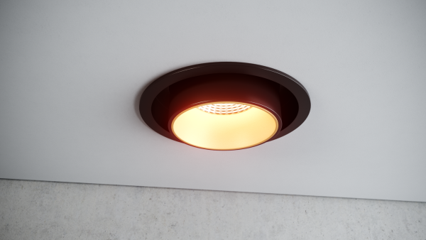 Quest Light Светильник встраиваемый, поворотный, черный с золотойй вставкой, LED 12w 3000K 810lm, IP20 TECHNO MINI black/gold