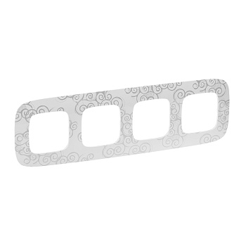 Legrand Valena ALLURE Нарцисс хром Рамка 4-ая 754344